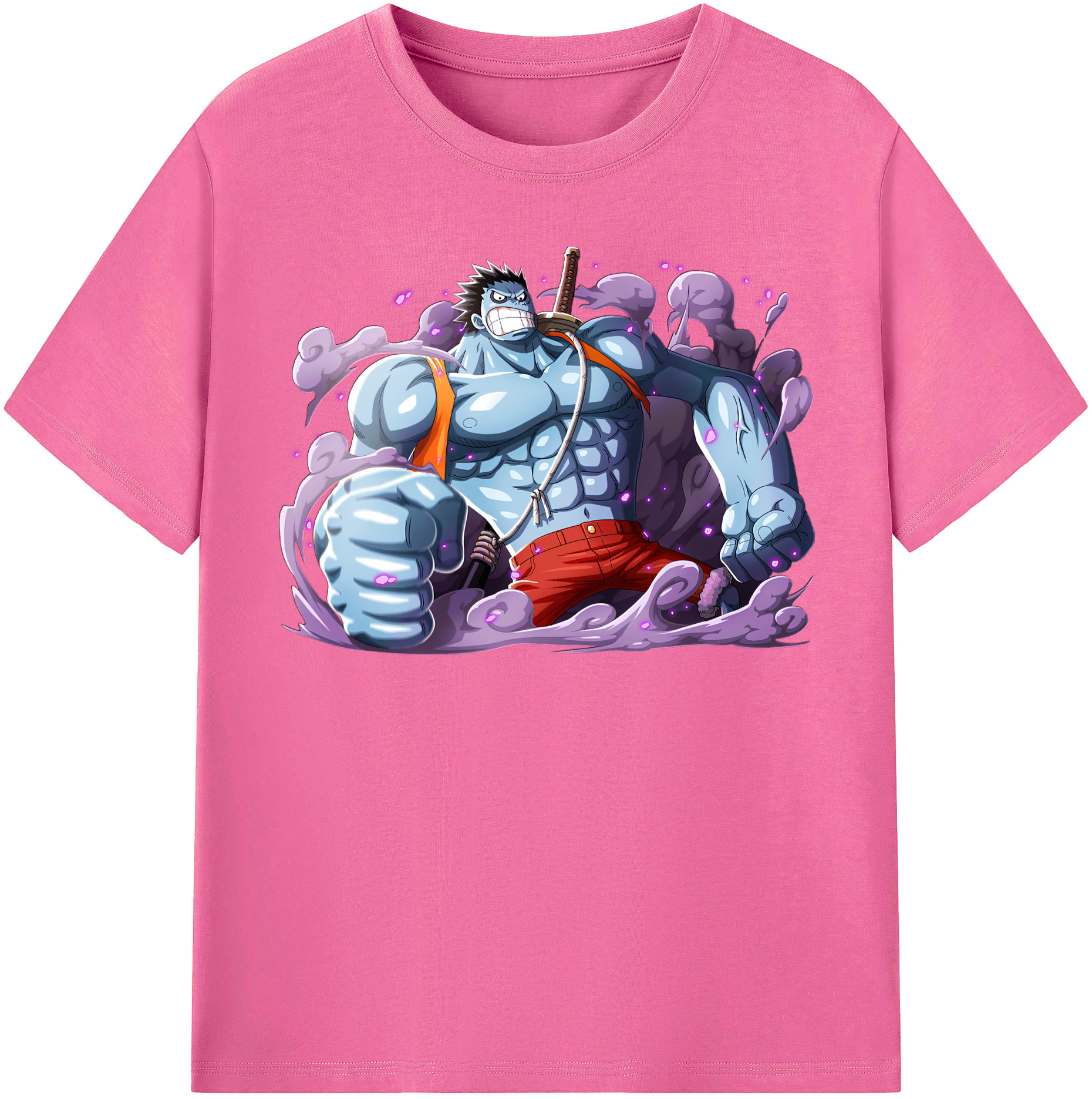 ワンピース モンキー・D・ルフィ ONE PIECE Monkey D. Luffy レディースカジュアルプリントTシャツ（綿100％）